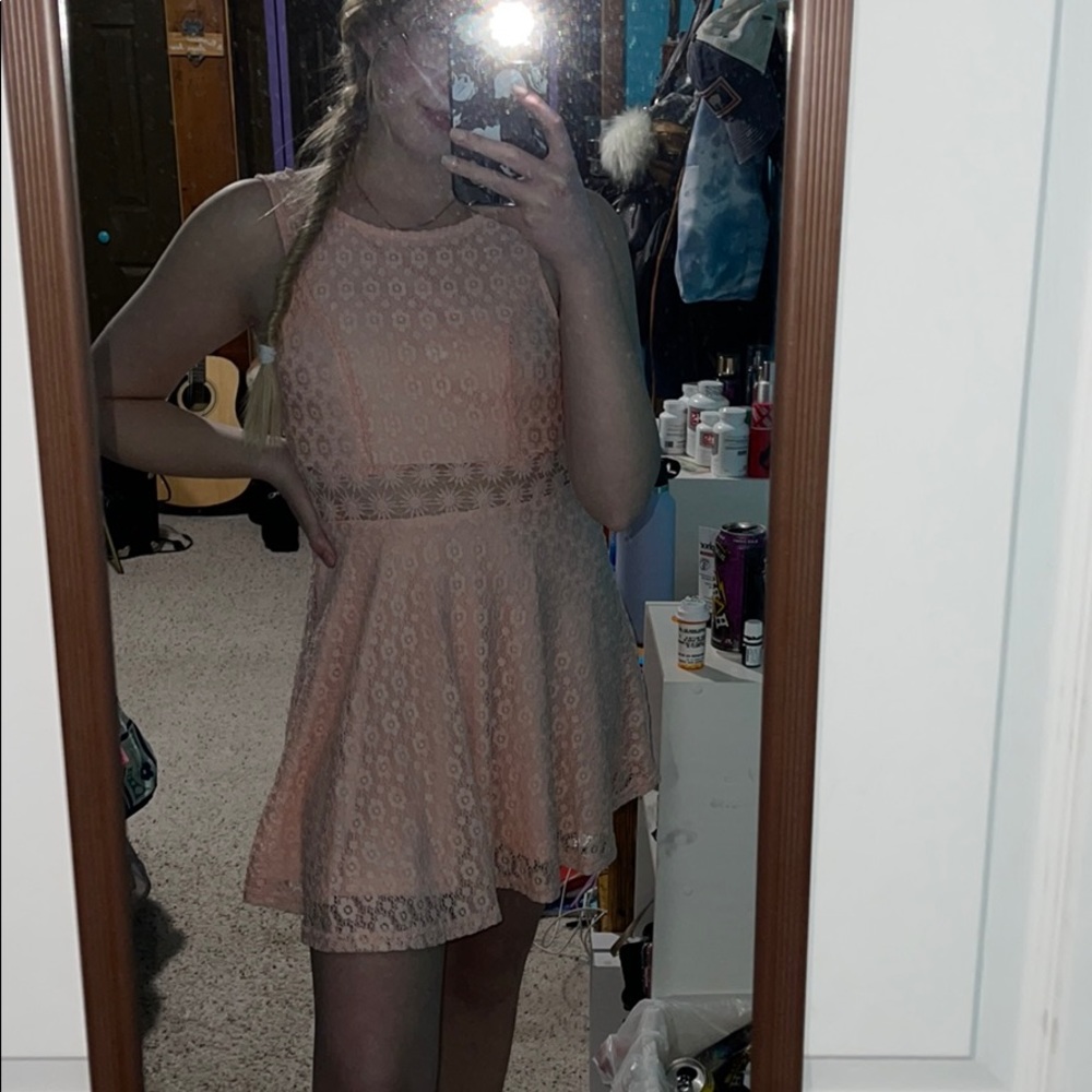 Coral Colored Mini Sun Dress